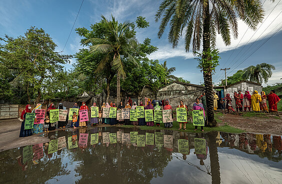 Aktivistinnen der Sunday for women’s climate justice Bewegung