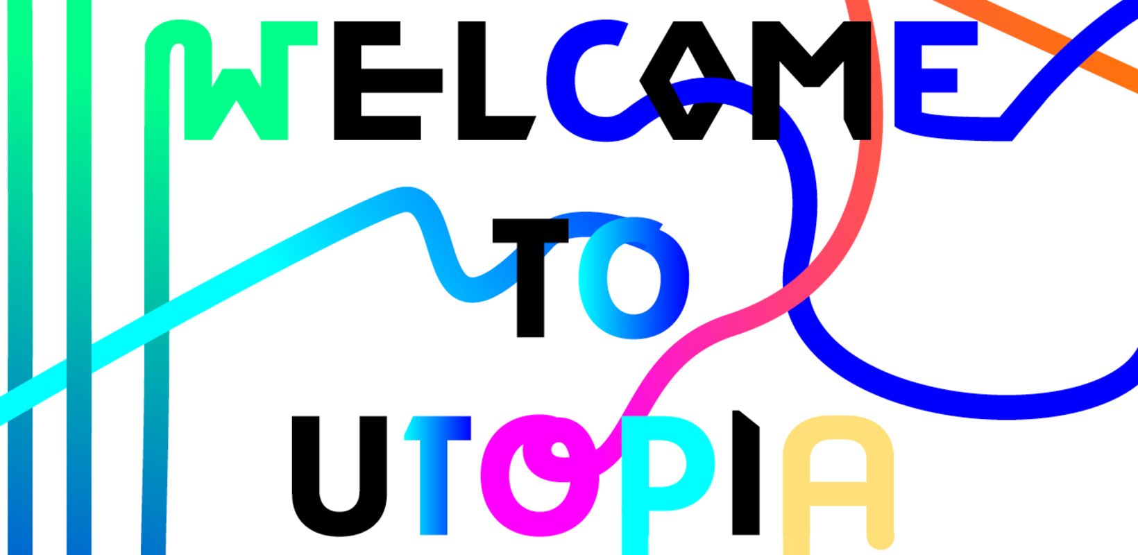 Logo Welcome to Utopia by Carrascal / Dindin Communication Design